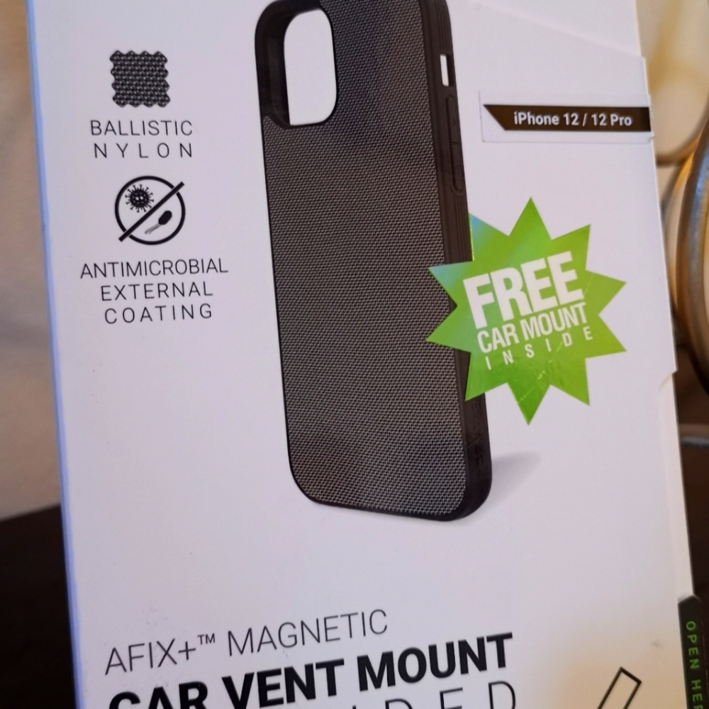 ⬇️ iPhone 12 PRO / 12 Evutec Ballistic Nylon Phone Case and Car Mount Gray